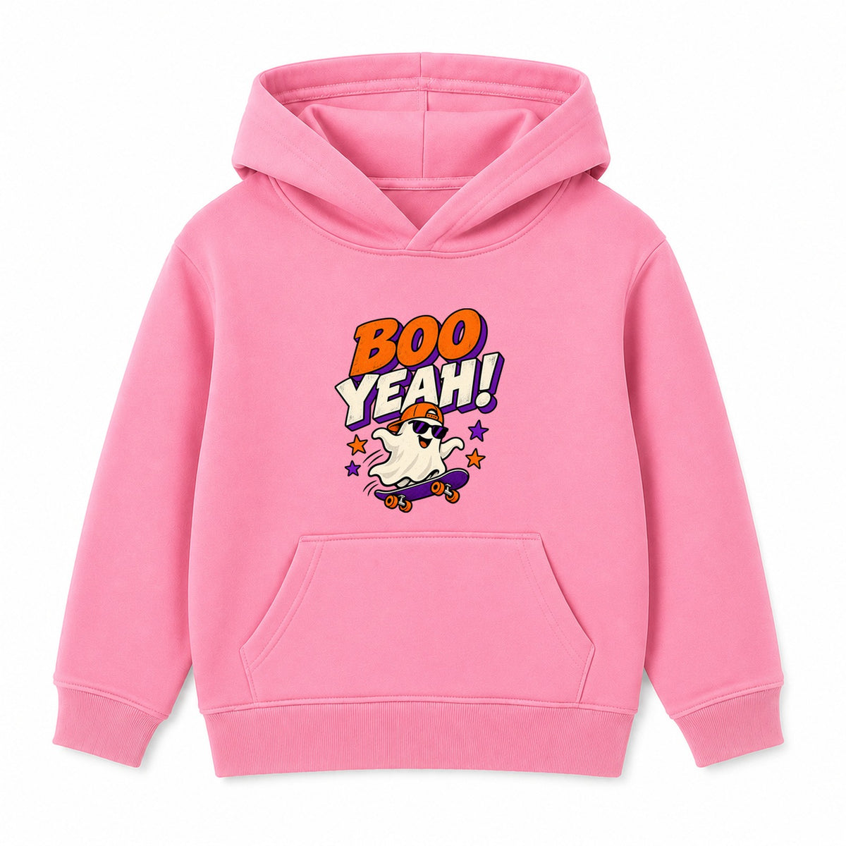 Boo Yeah kids Halloween hoodie - Pink
