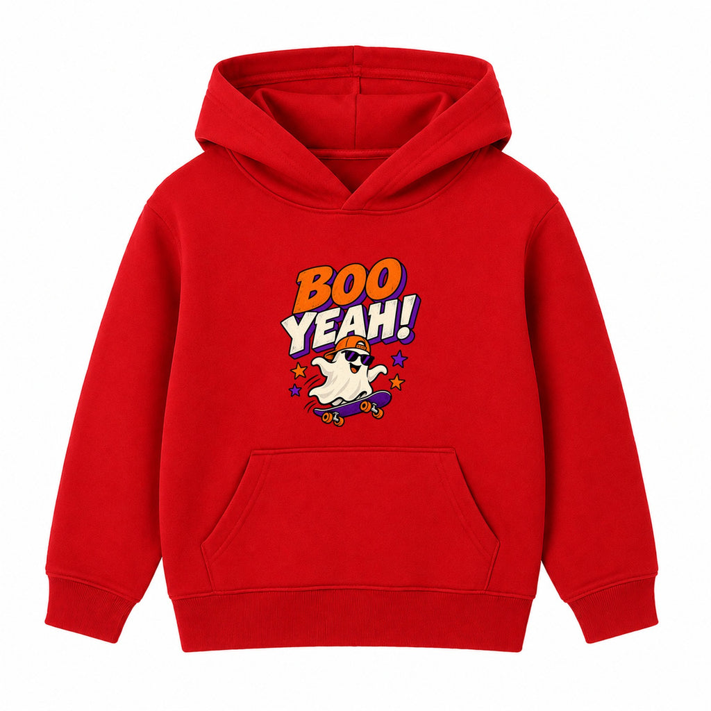 Boo Yeah kids Halloween hoodie - Red