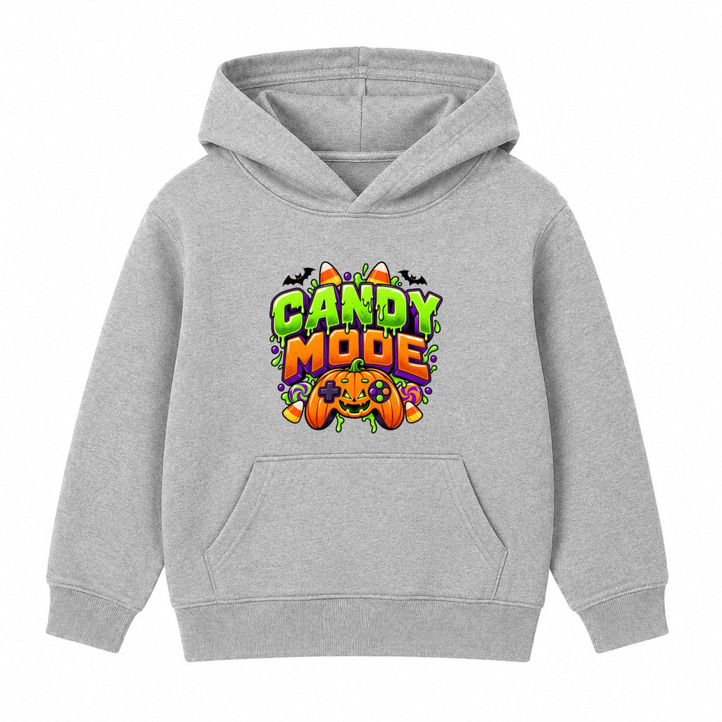 Candy Mode kids Halloween hoodie - Heather Grey