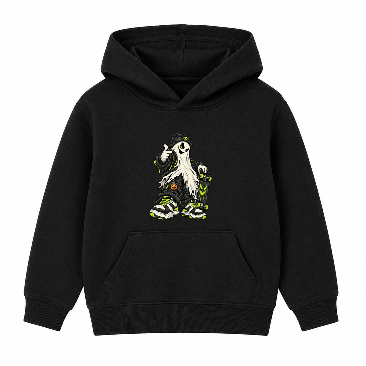 Streetwear Ghost adult Halloween hoodie - Black