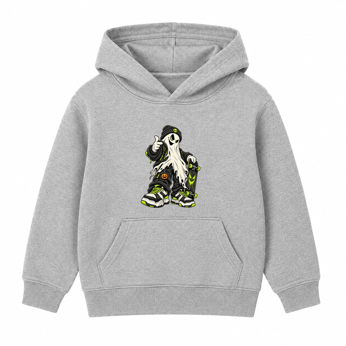 Streetwear Ghost adult Halloween hoodie - Heather Grey