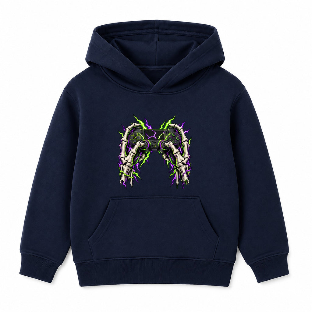Skeleton Gamer adult Halloween hoodie - Navy