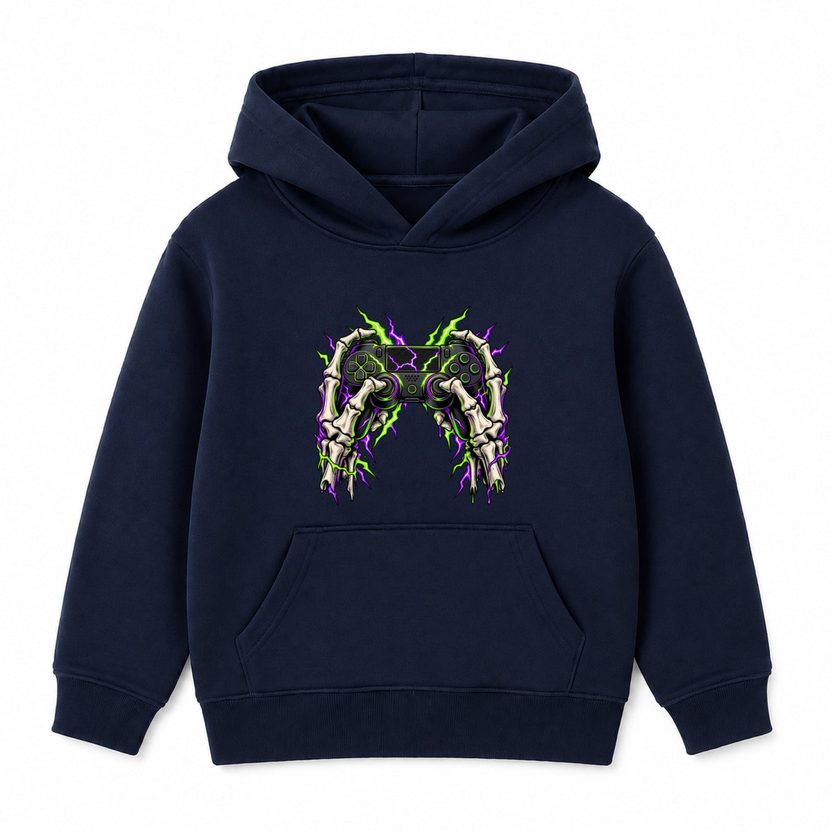 Skeleton Gamer adult Halloween hoodie - Navy