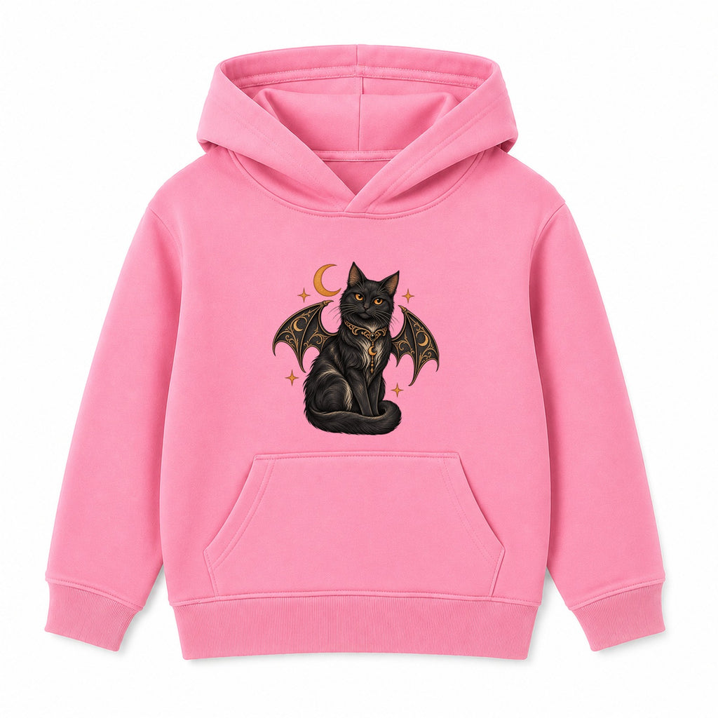 Crescent Moon Cat adult Halloween hoodie - Pink