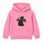 Crescent Moon Cat adult Halloween hoodie - Pink