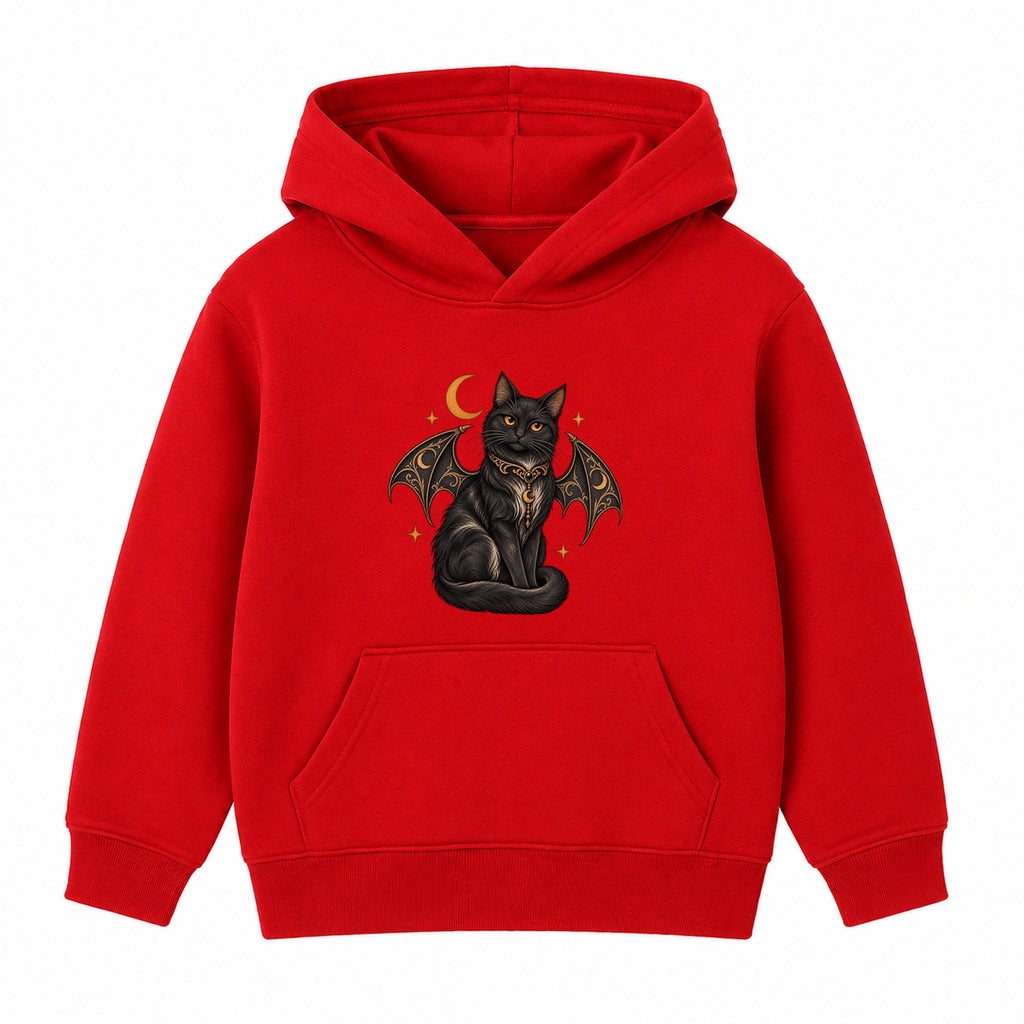 Crescent Moon Cat adult Halloween hoodie - Red