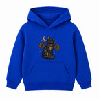 Crescent Moon Cat adult Halloween hoodie - Royal Blue