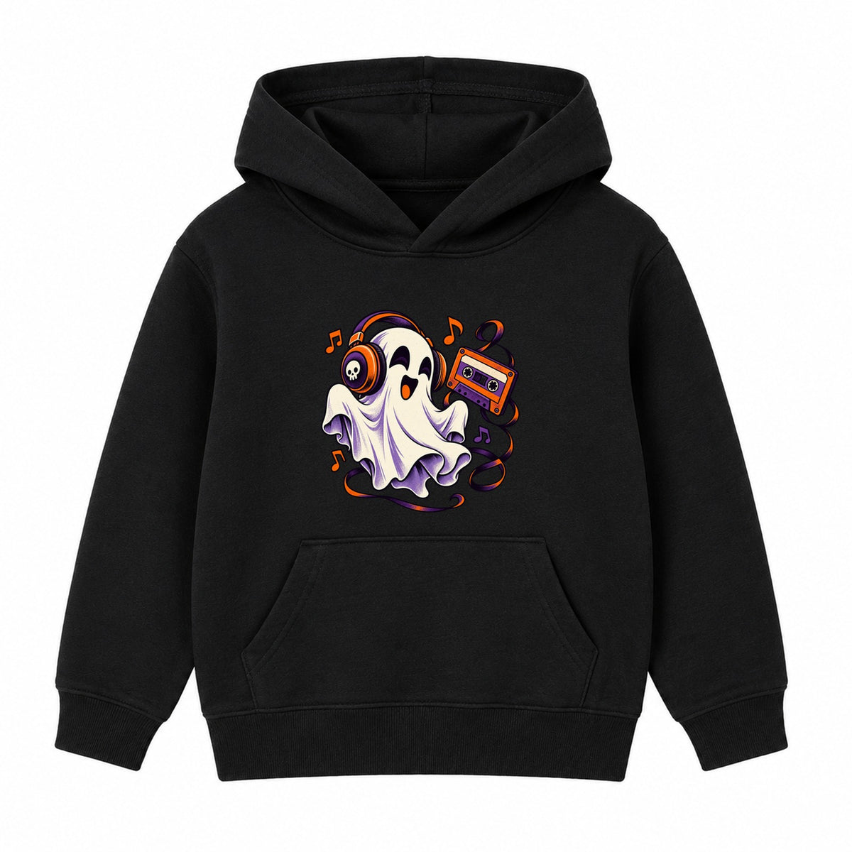 Headphone Ghost adult Halloween hoodie - Black