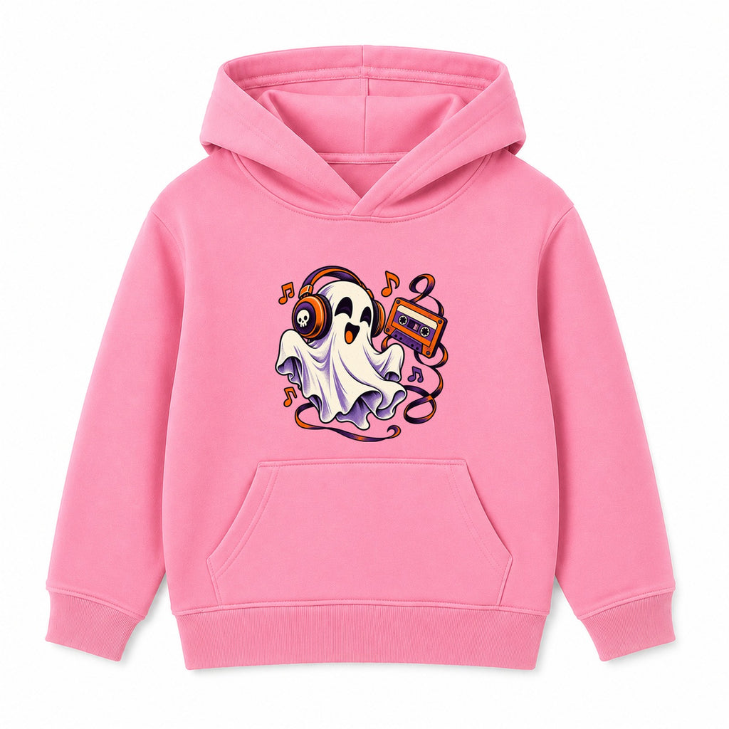 Headphone Ghost adult Halloween hoodie - Pink