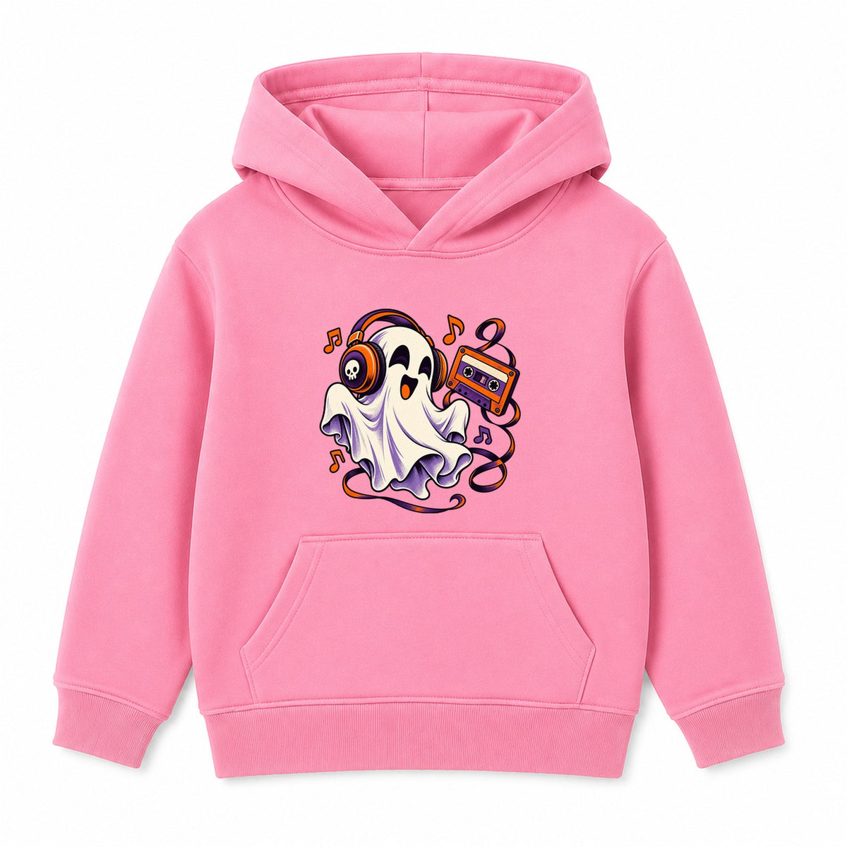 Headphone Ghost adult Halloween hoodie - Pink