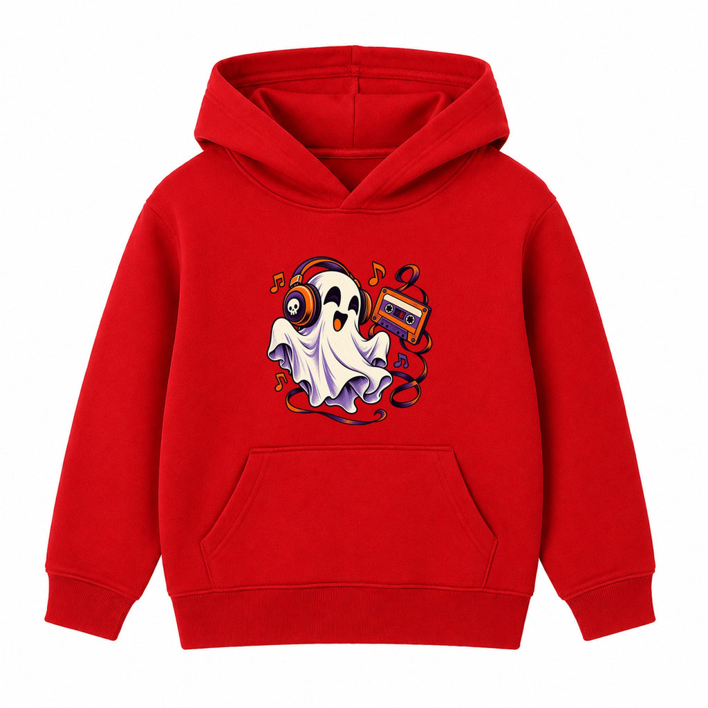 Headphone Ghost adult Halloween hoodie - Red