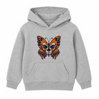Skull Butterfly adult Halloween hoodie - Heather Grey