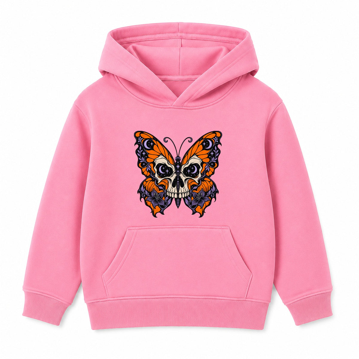Skull Butterfly adult Halloween hoodie - Pink
