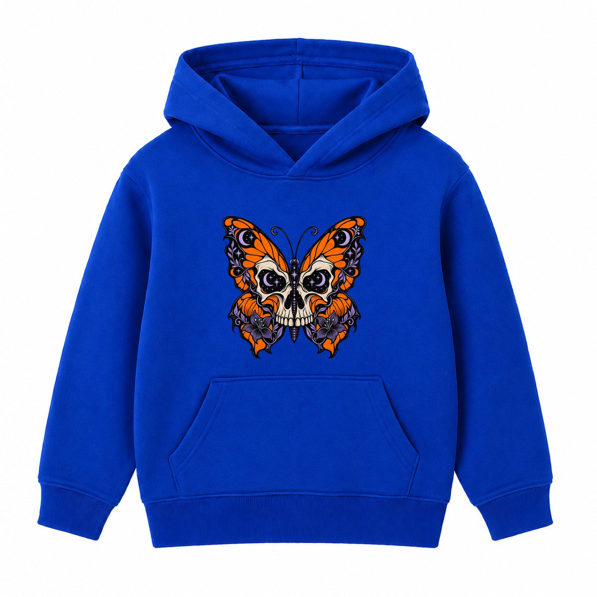 Skull Butterfly adult Halloween hoodie - Royal Blue