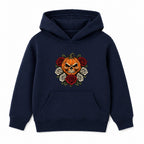Rose Pumpkin Skull adult Halloween hoodie - Navy