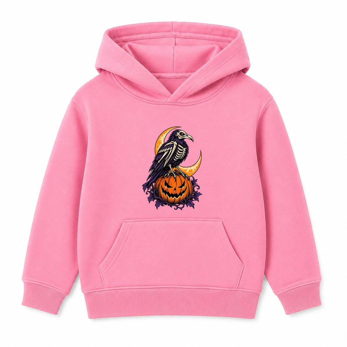 Skeleton Raven adult Halloween hoodie - Pink