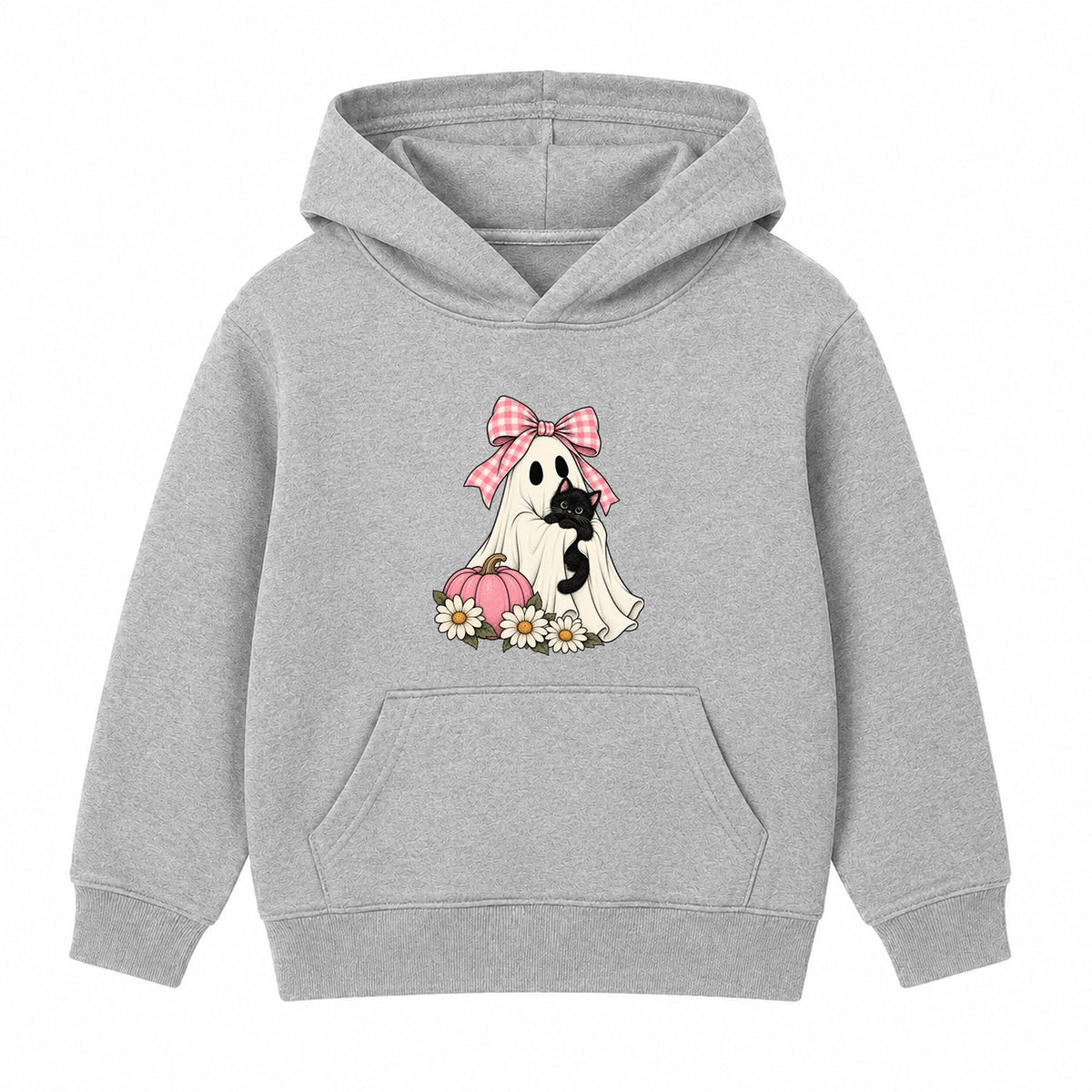 Ribbon Ghost adult Halloween hoodie - Heather Grey