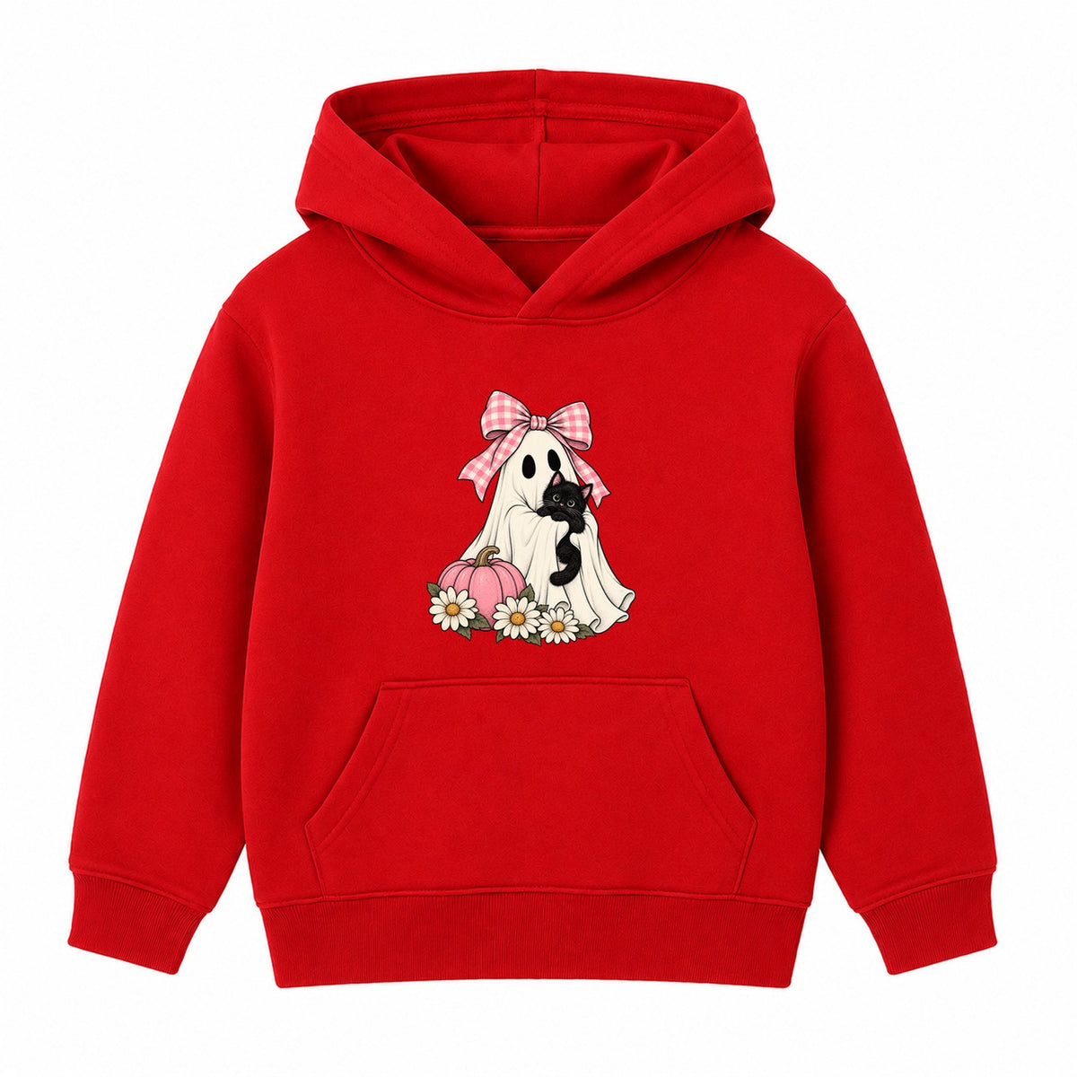 Ribbon Ghost adult Halloween hoodie - Red