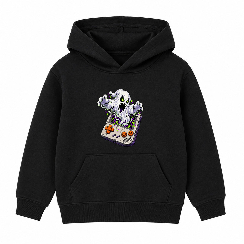 Retro Game Ghost adult Halloween hoodie - Black
