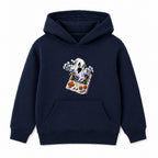Retro Game Ghost adult Halloween hoodie - Navy