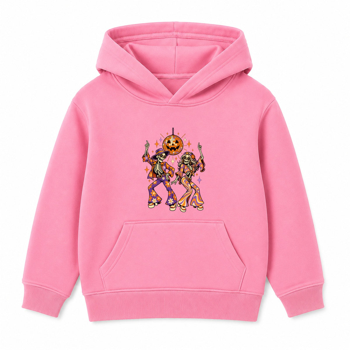 Disco Skeletons adult Halloween hoodie - Pink