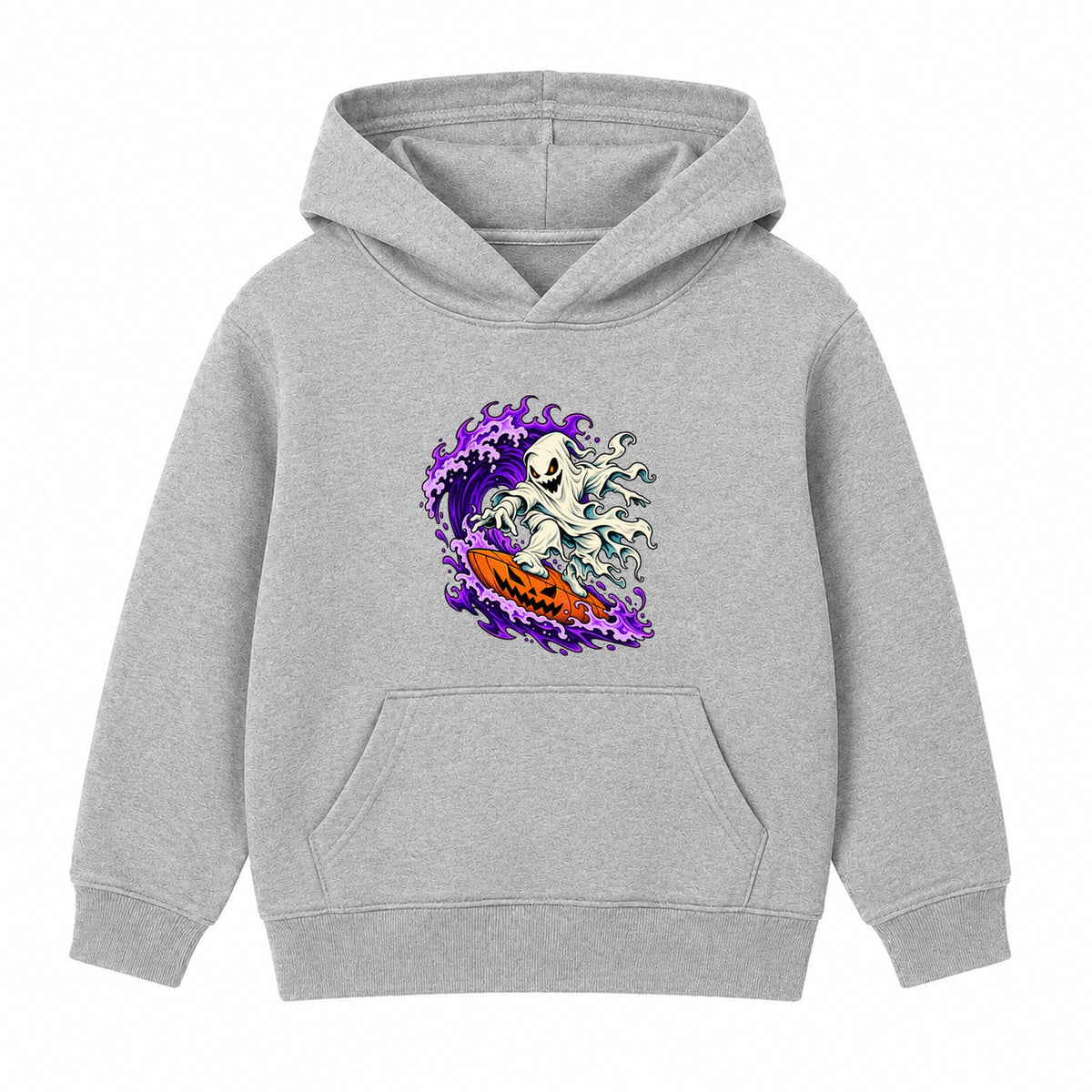 Surfer Ghost adult Halloween hoodie - Heather Grey
