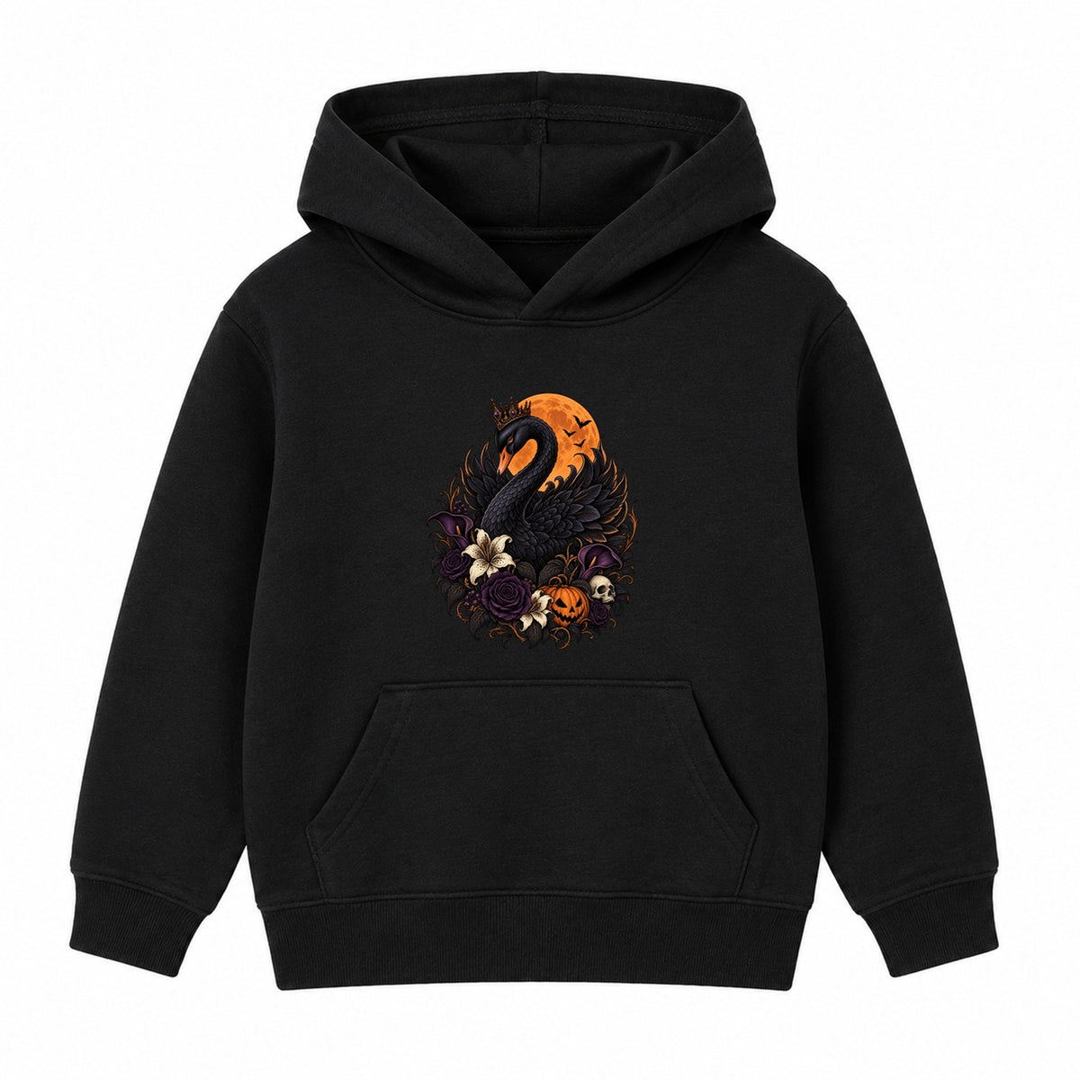 Gothic Swan adult Halloween hoodie - Black