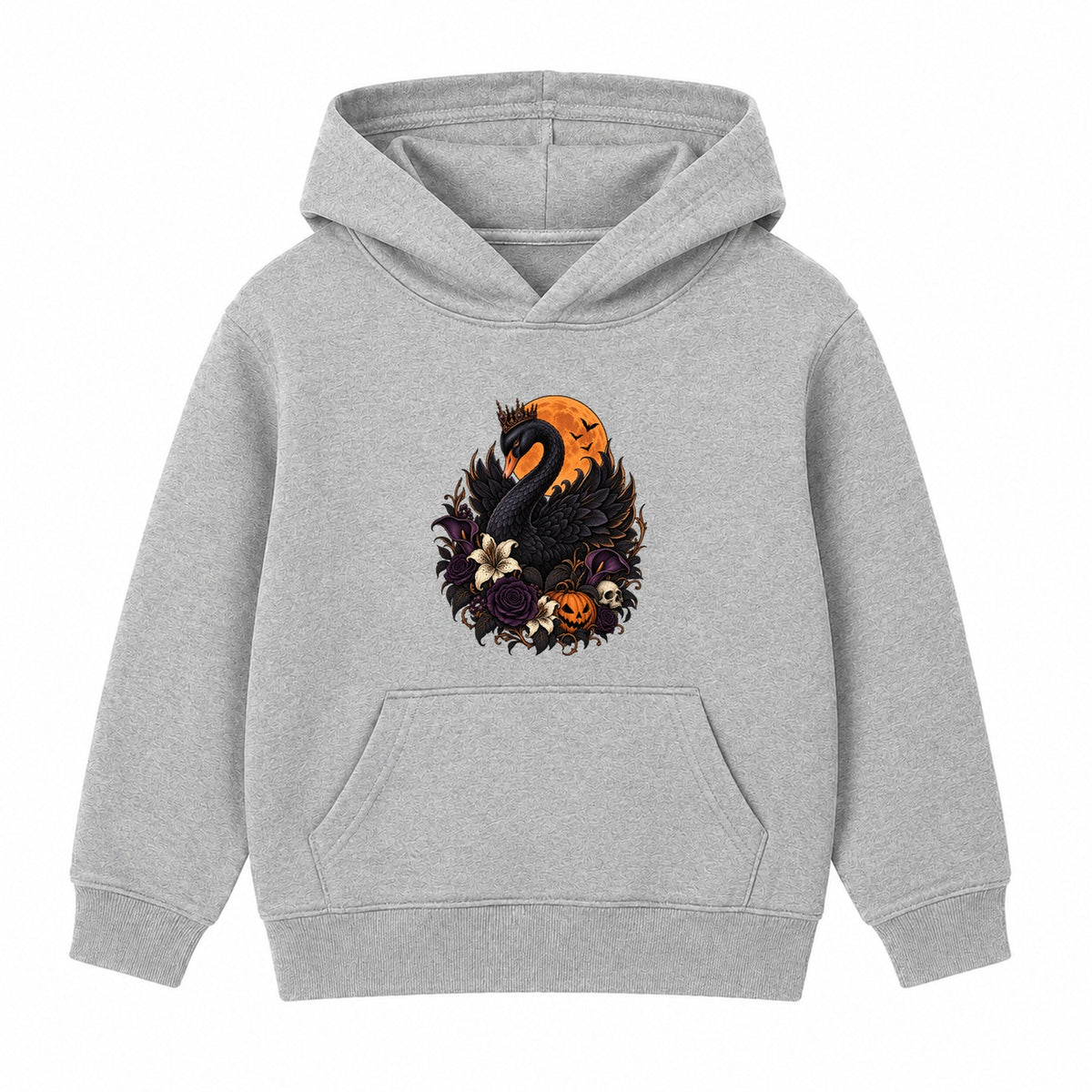 Gothic Swan adult Halloween hoodie - Heather Grey