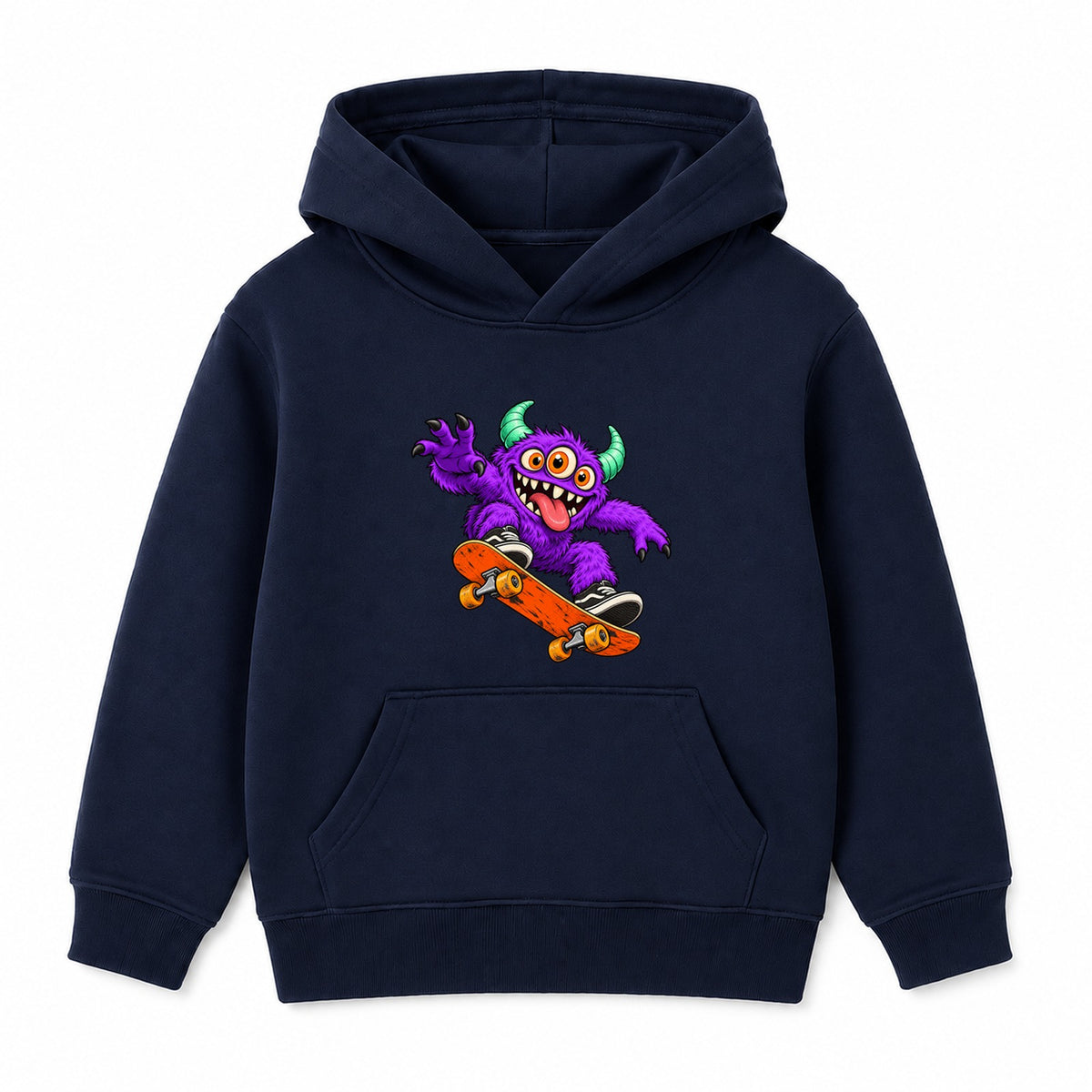 Skate Monster kids Halloween hoodie - Navy