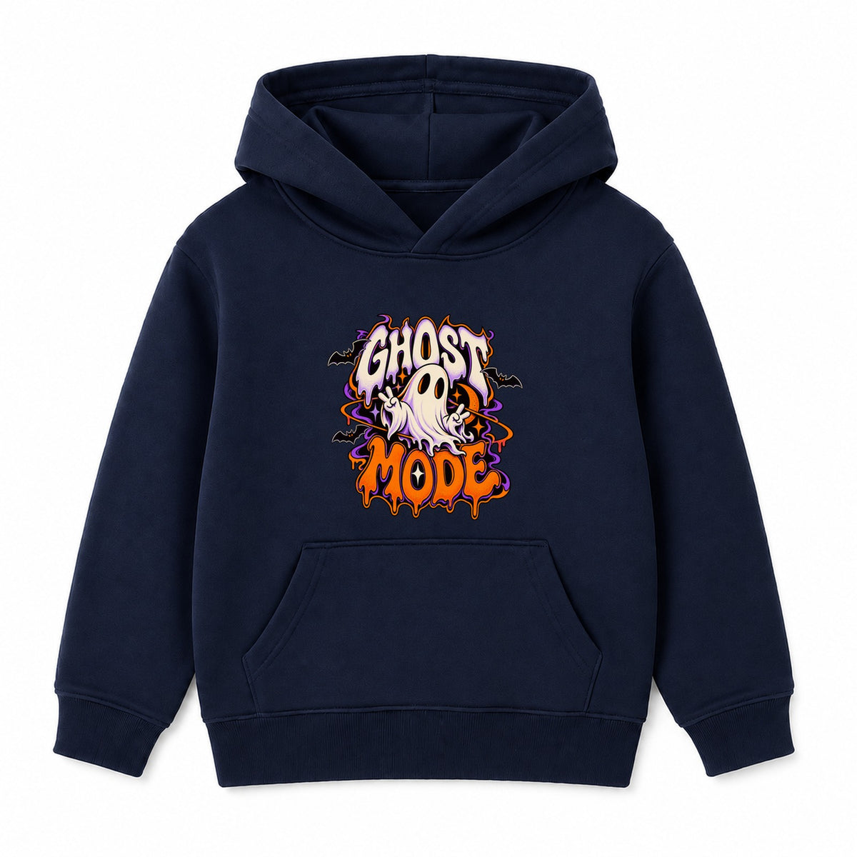 Ghost Mode adult Halloween hoodie - Navy
