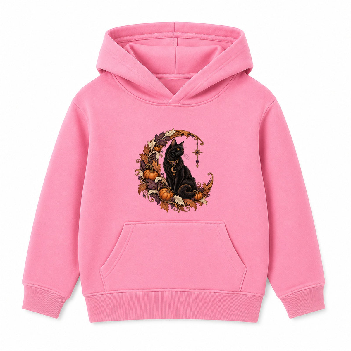 Crescent Cat adult Halloween hoodie - Pink