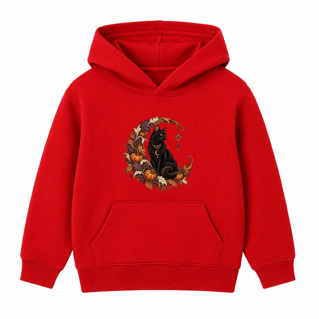 Crescent Cat adult Halloween hoodie - Red