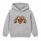 Skeleton Heart adult Halloween hoodie - Heather Grey