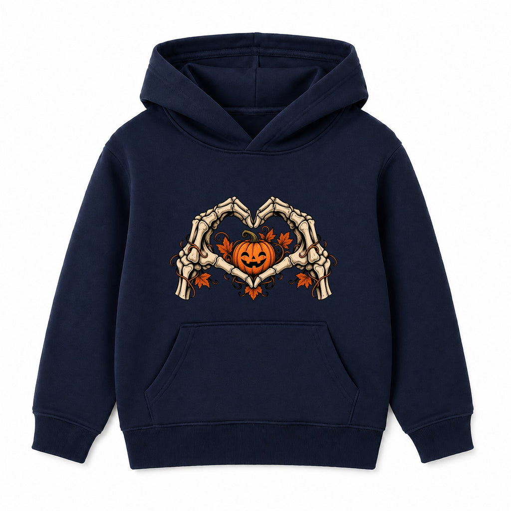 Skeleton Heart adult Halloween hoodie - Navy