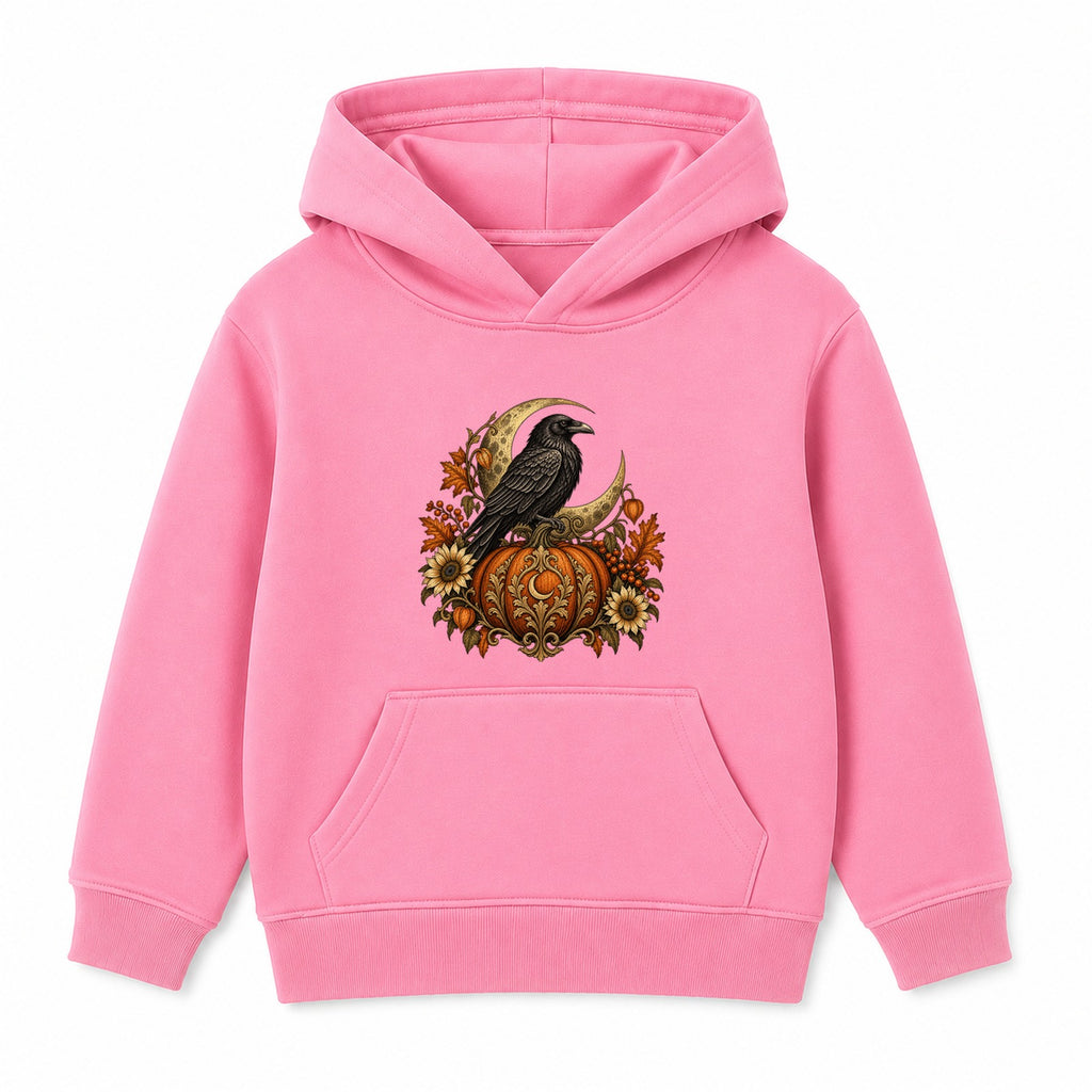 Raven and Pumpkin adult Halloween hoodie - Pink