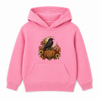 Raven and Pumpkin adult Halloween hoodie - Pink