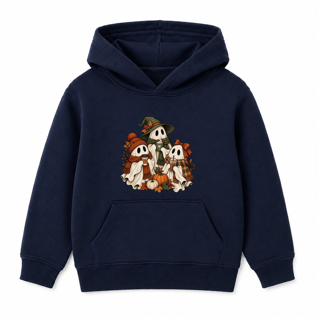 Coffee Ghosts adult Halloween hoodie - Navy