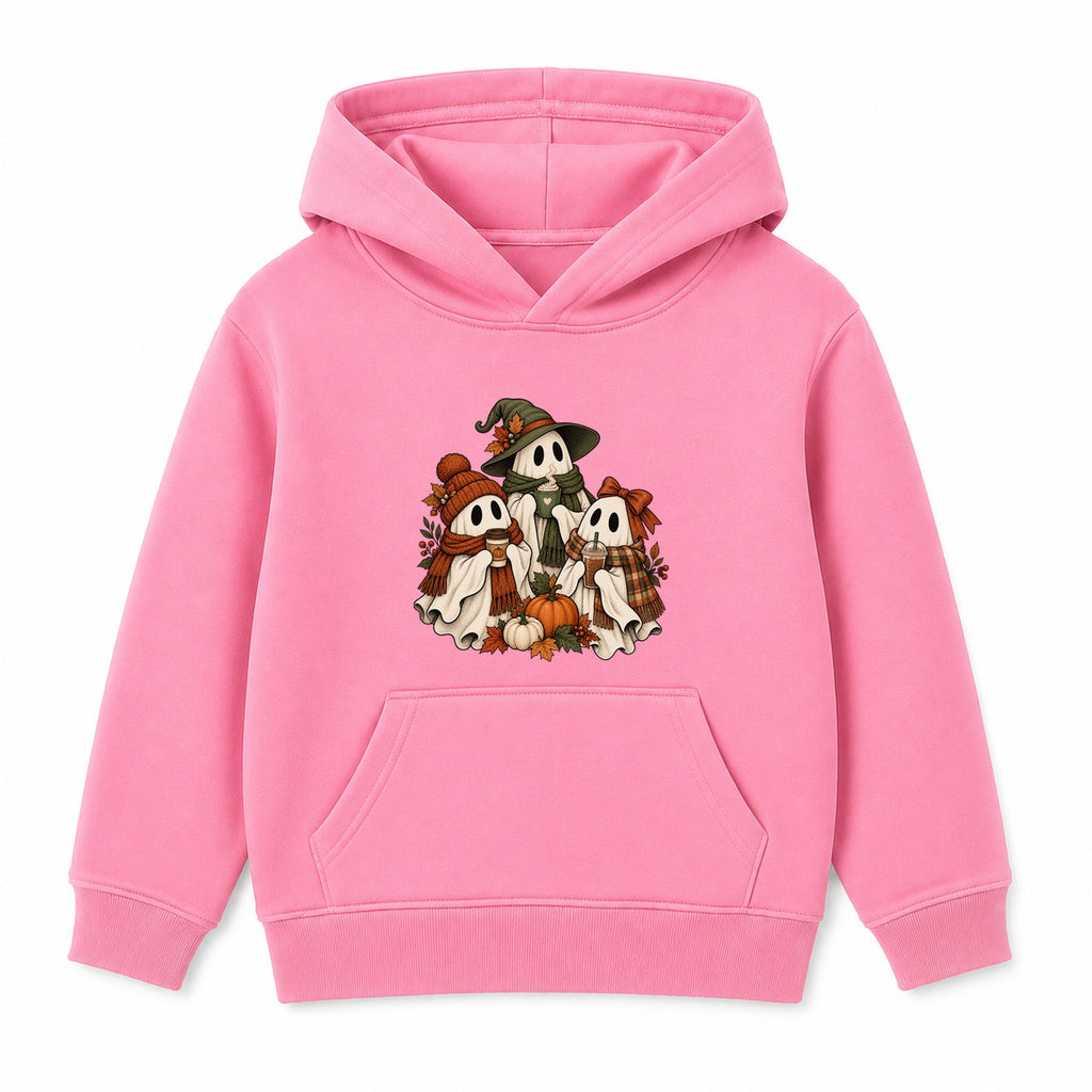 Coffee Ghosts adult Halloween hoodie - Pink