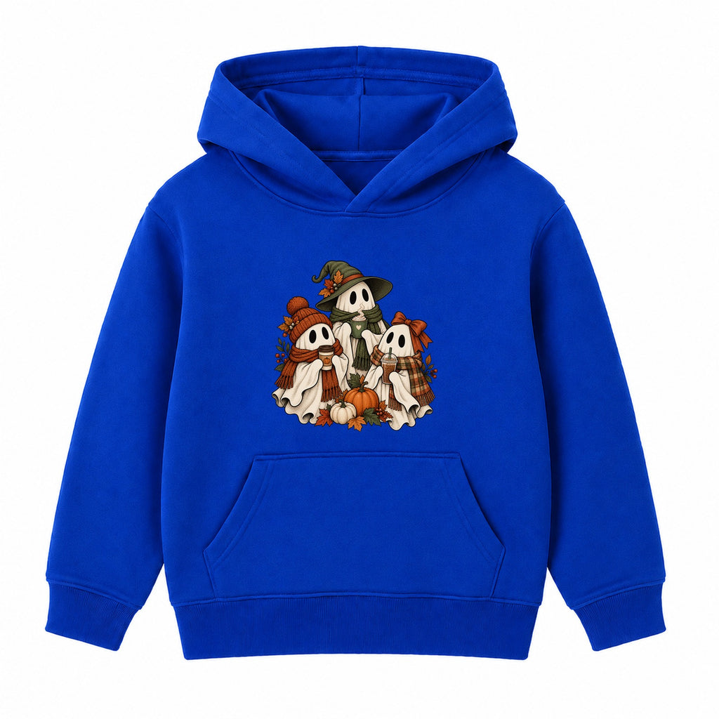 Coffee Ghosts adult Halloween hoodie - Royal Blue