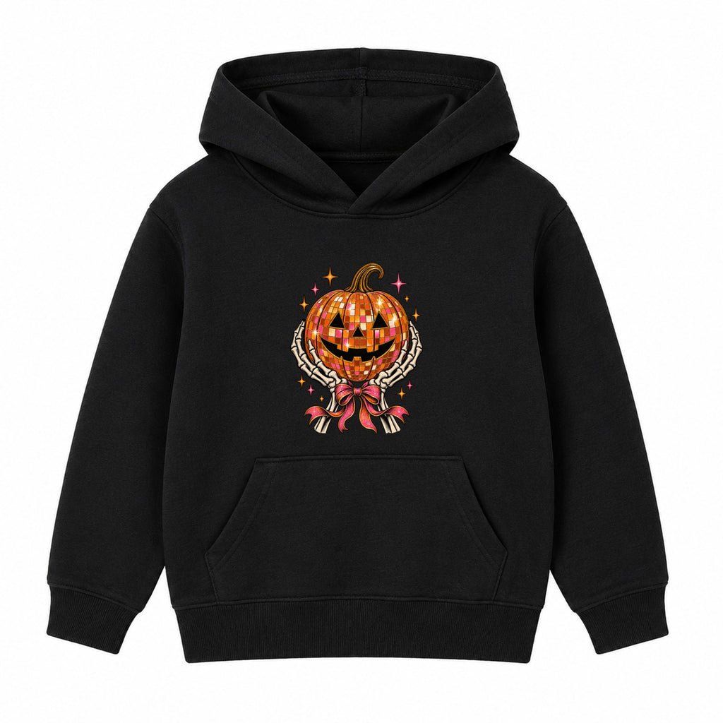 Pumpkin Disco Ball adult Halloween hoodie - Black