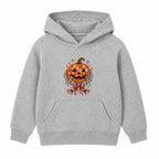 Pumpkin Disco Ball adult Halloween hoodie - Heather Grey