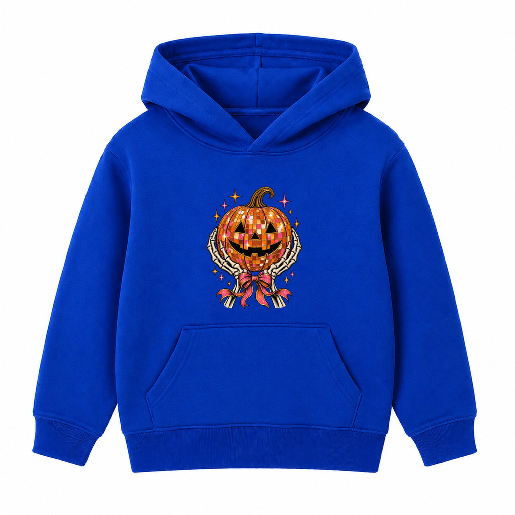 Pumpkin Disco Ball adult Halloween hoodie - Royal Blue