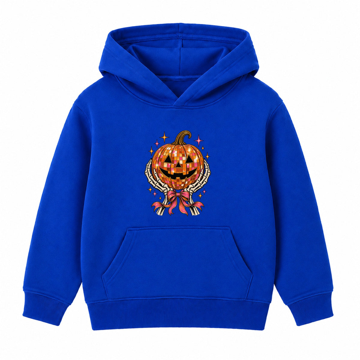 Pumpkin Disco Ball adult Halloween hoodie - Royal Blue