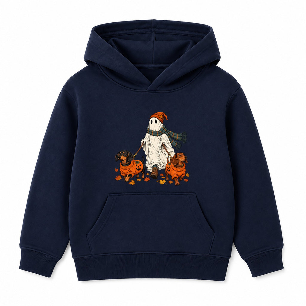 Ghost Dog Walker adult Halloween hoodie - Navy