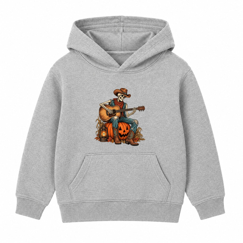 Skeleton Guitarist adult Halloween hoodie - Heather Grey