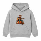 Skeleton Guitarist adult Halloween hoodie - Heather Grey