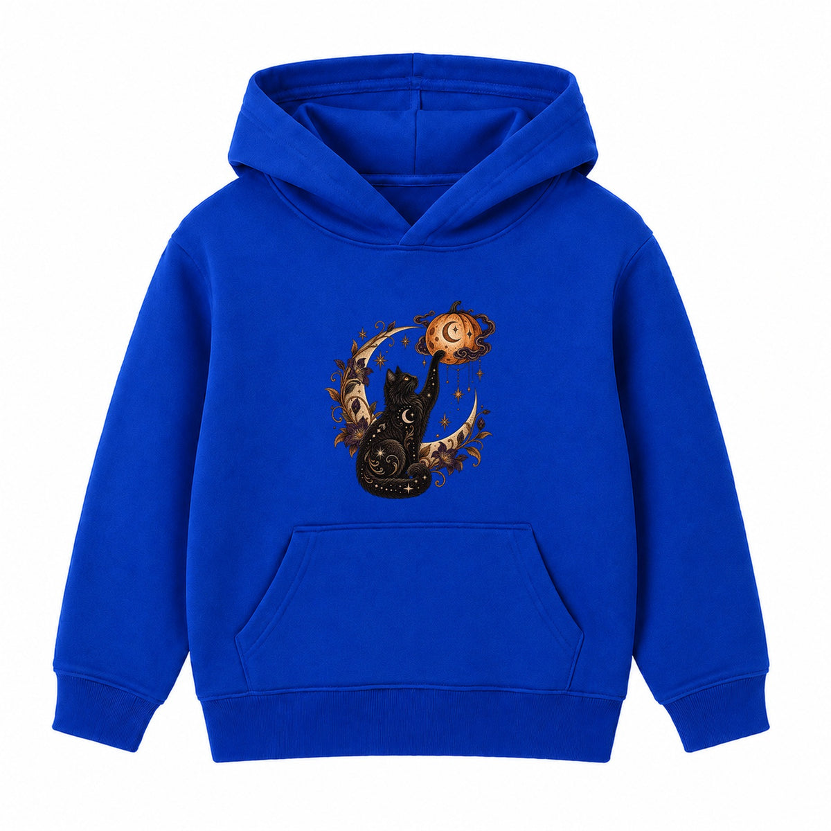 Celestial Cat adult Halloween hoodie - Royal Blue