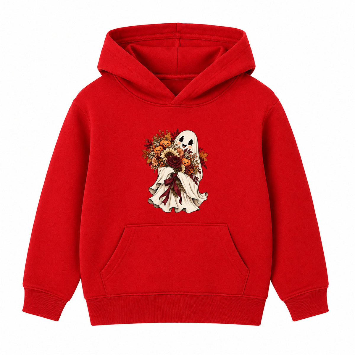 Bouquet Ghost kids Halloween hoodie - Red