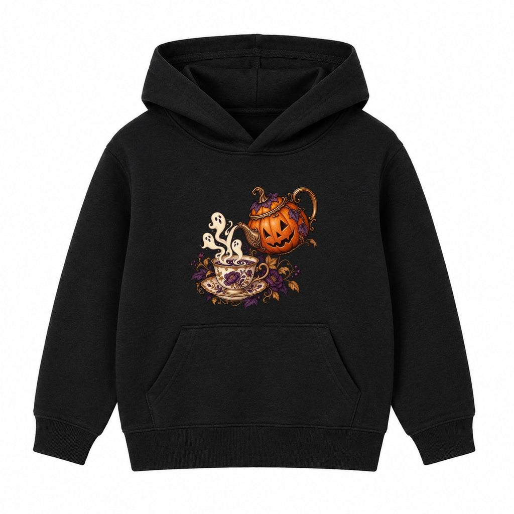 Pumpkin Teapot adult Halloween hoodie - Black