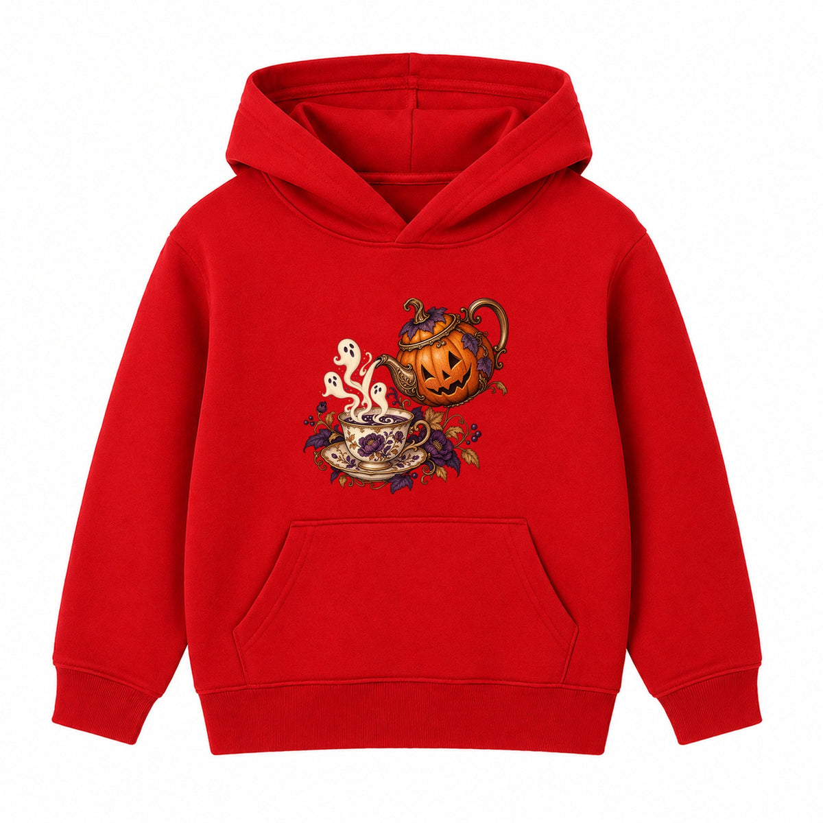 Pumpkin Teapot adult Halloween hoodie - Red